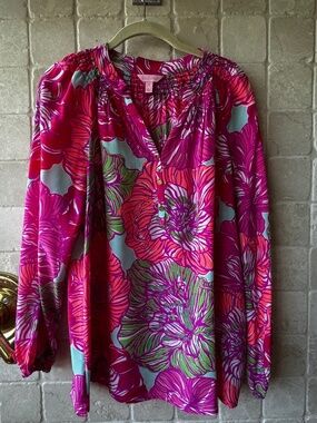 Lilly Pulitzer Silk long sleeve tunic